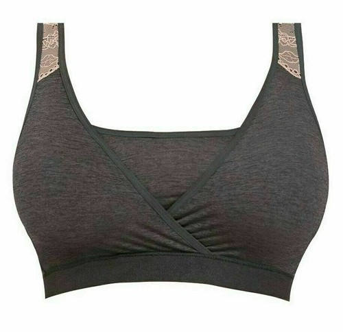 Freya Chi Nursing Bra Size XS Drop Cup Grey Pink Lace Non Wired 3901 New - Picture 3 of 12