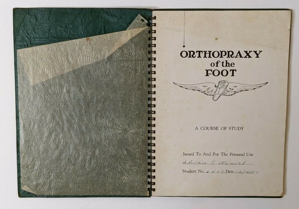 Vtg Wizard Arch Builders Mail Order Course Book Certified Orthotics Fitter 1937 - Image 2 of 4