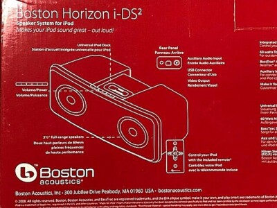 Boston Acoustics Horizon I-DS2 for Apple 30-PIN iPods White USA