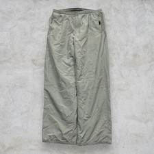VINTAGE Y2K BASIC NYLON OLD NAVY GREY BAGGY RAVE STYLE PARACHUTE PANTS