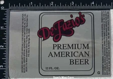 DeFazio's Premium American Beer Label