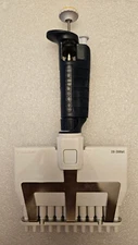 Gilson PIPETMAN Multichannel P200 12x20-200 uL Pipette: New Seal, Calibrated