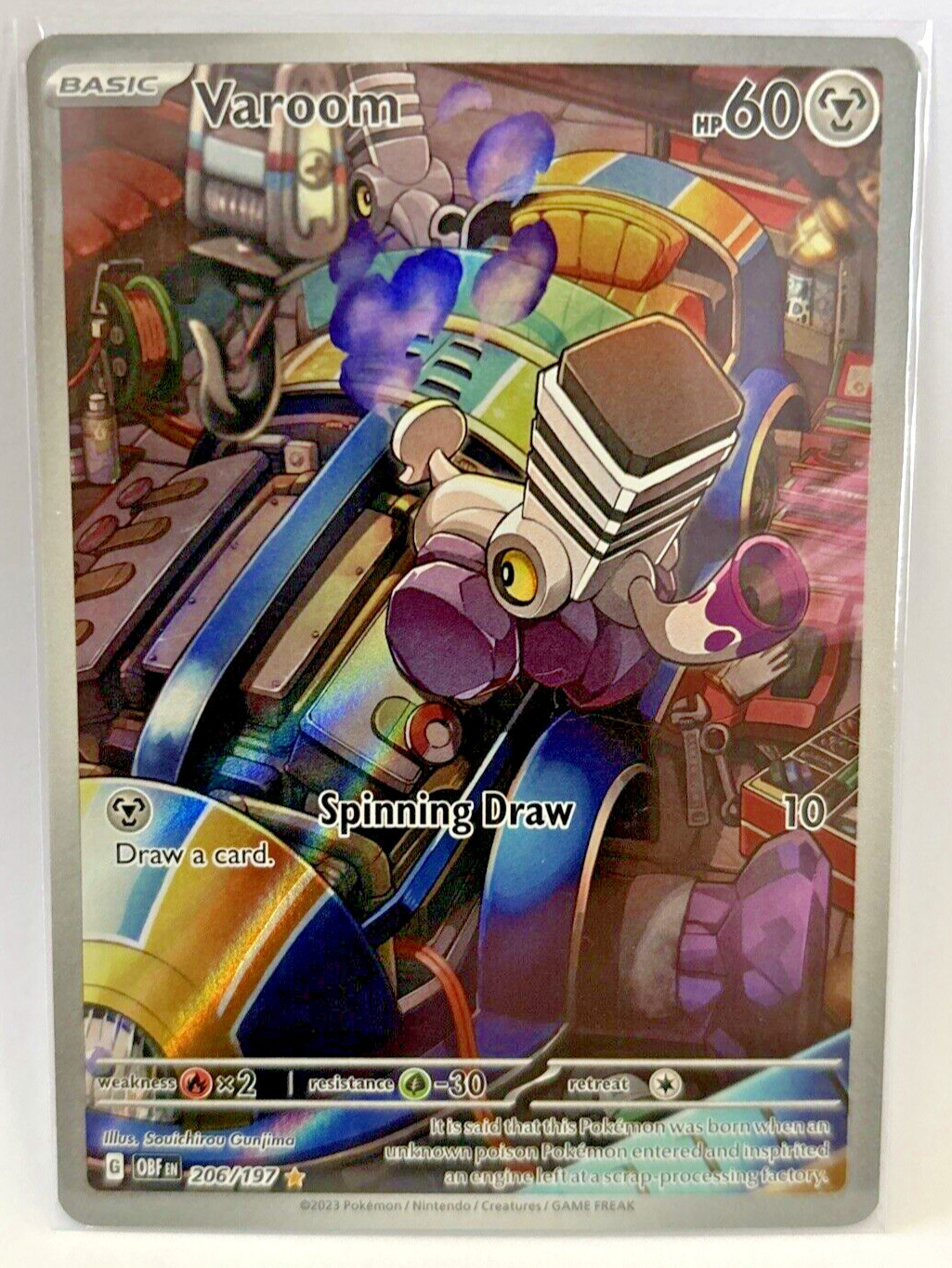 SV03: Obsidian Flames - Varoom Illustration Rare 206/197 - NM/M Pokemon TCG
