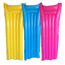 Inflatable Sun Lounger Airbed Pool Float Mattress Beach 3 Assorted Colours
