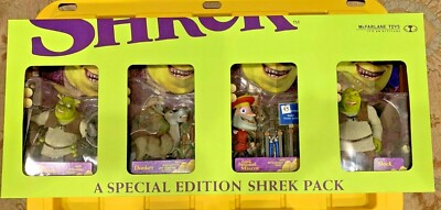 Shrek Special Edition 4 Pack Dragon Battlin' Shrek, Donkey, Lord Farquaad,Shrek