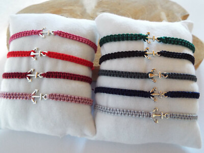 Makramee Armband Anker Maritim Glücksbringer