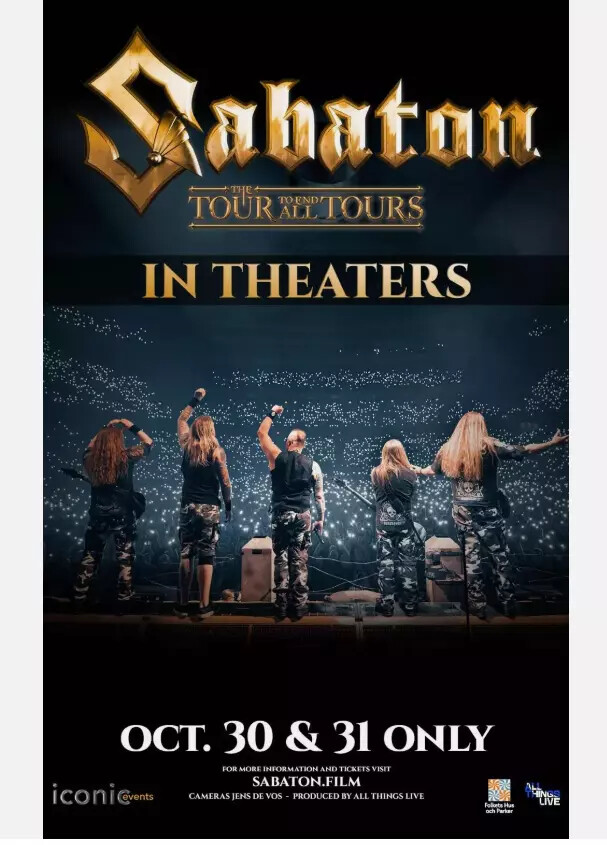 Poster 2024 2025 concert film - Sabaton poster, The Tour To End All Tours poster