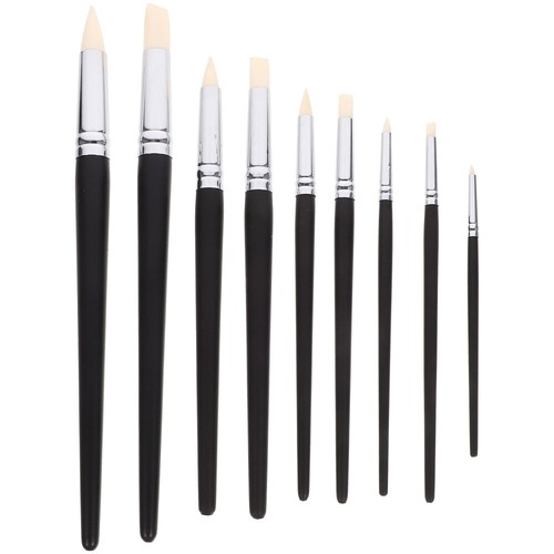 9pcs Clay Color Shaper Tips Painting Tools (Black) Clay painting tools