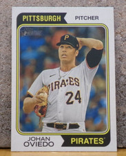BASEBALL CARD TOPPS HERITAGE 1974 RETRO DESIGN PITTSBURGH PIRATES JOHAN OVIEDO