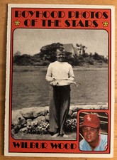 1972 Topps Wilbur Wood Boyhood Photos Of  The Stars Card #342 White Sox G/VG