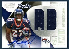 2009 Playoff National Treasures Colossal Knowshon Moreno RC Auto Jersey /50