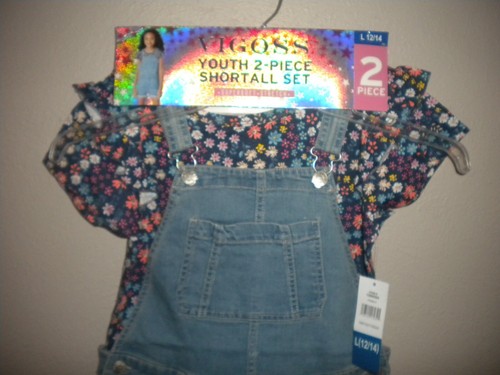 Vigoss Girls Size Large 12/14 Supersoft Stretch 2 Piece Shortall Set NWT - Picture 5 of 7