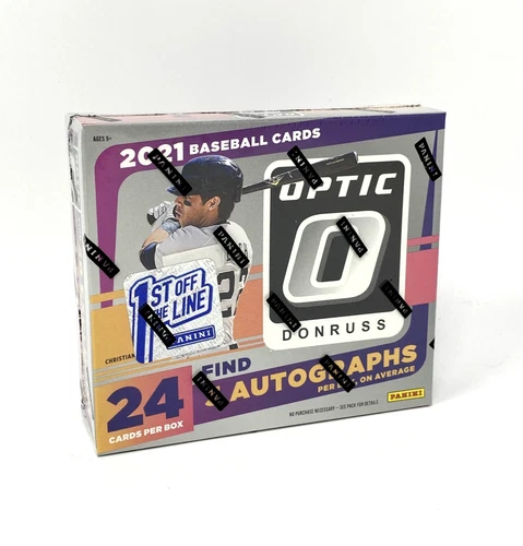 2021 Panini Donruss Optic Baseball Hobby Box SEALED - 3 Autos First Off The Line