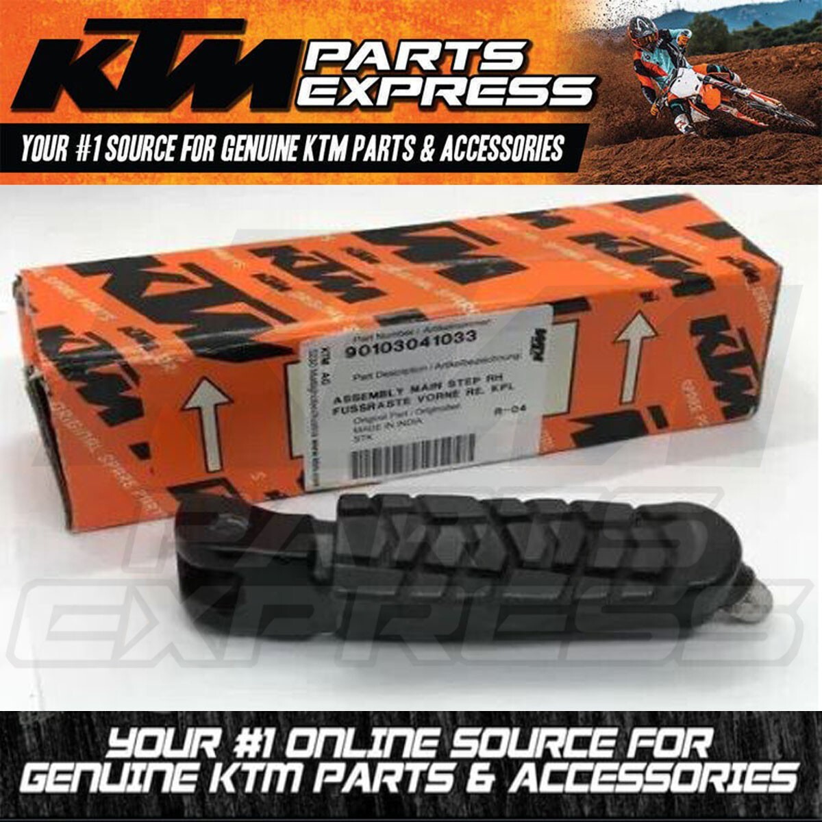 NEW OEM KTM RUBBER FOOTREST FRONT RIGHT SIDE 390 DUKE 2015