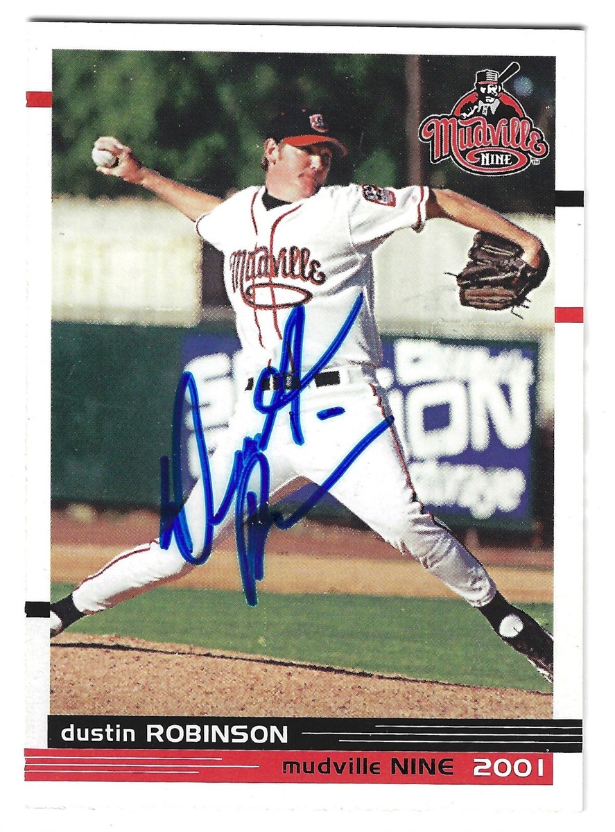 DUSTIN ROBINSON MUDVILLE NINE SIGNED GRANDSTAND BASEBALL CARD