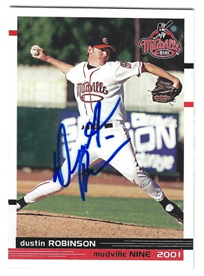 DUSTIN ROBINSON MUDVILLE NINE SIGNED GRANDSTAND BASEBALL CARD
