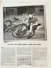 1941 Liberty Mutual Insurance Vintage Ad Almost broke a small boys heart