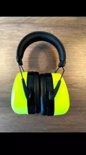 Uline NRR 28 Safety Ear Muff Lime Green Sound Protection
