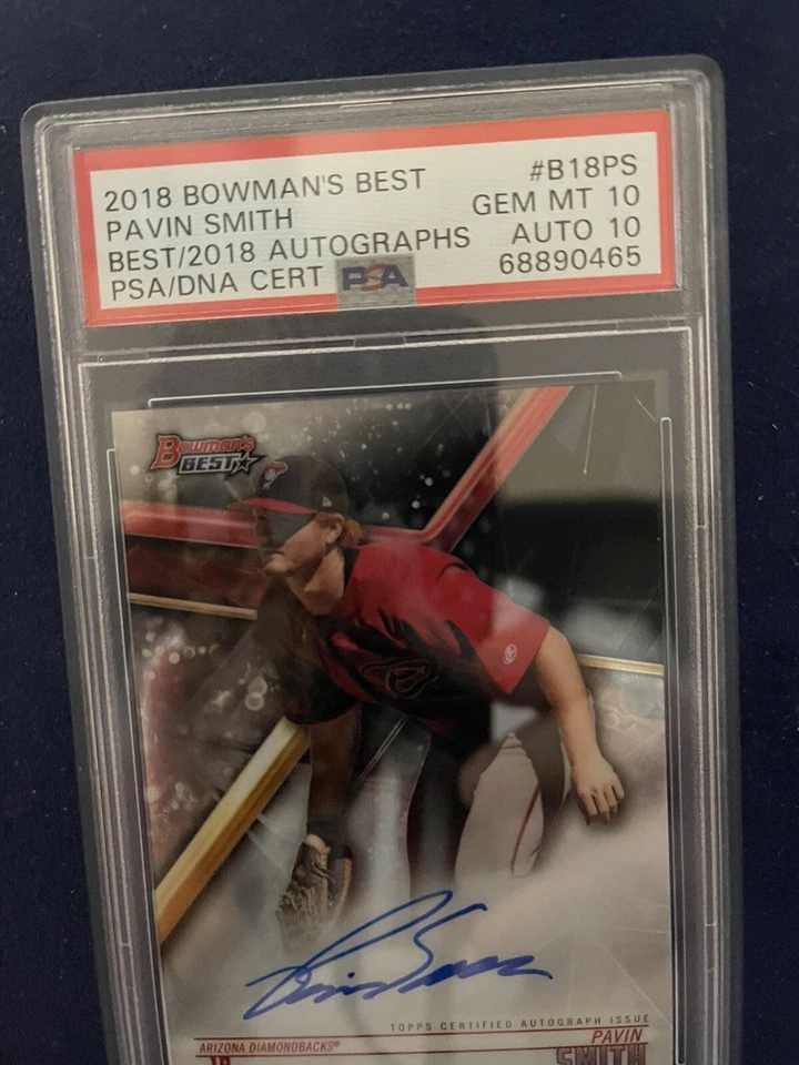 Pavin Smith 2018 Bowman’s Best Autographs PSA/DNA 10 - Image 4 of 4
