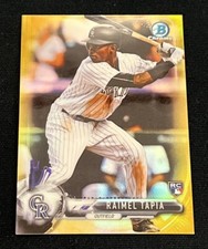 2017 Bowman Chrome Minis Base Rookies Gold Refractor /50 Raimel Tapia Rockies RC