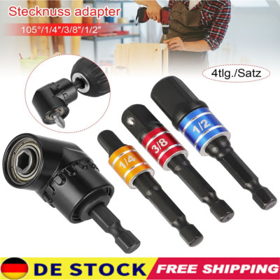 Winkelschrauber Vorsatz Adapter 1/4'' Bit Winkelaufsatz Akkuschrauber Bithalter