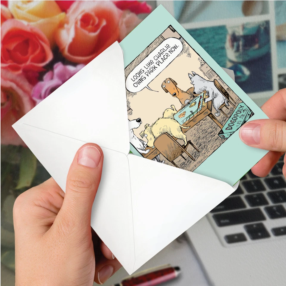 1 смешная открытка на день рождения с конвертом - Dogopoly C3986BDG - Изображение 4 из 4