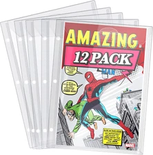 Comic Book Bags Binder Sleeves for Comic Books 12 Pack Comics Protector Bags