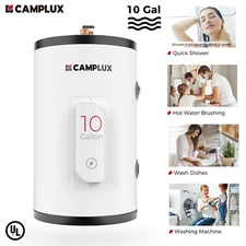 CAMPLUX 10 Gallon Tank Water Heater Electric Instant Hot Water Supply System RV
