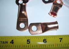  6 5/16" Wire Ring Terminal Copper 1/0 AWG Gauge Connectors Terminals Car Audio