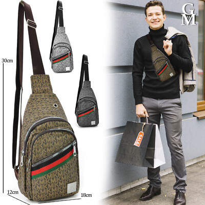 Marsupio vintage marrone vita mono spalla uomo viaggio nero