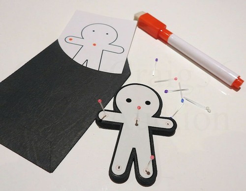 Voodoo Bambola Predizione Mentale Mind Magia Trucco Pin Punta Nessun Force Nero - Picture 3 of 3