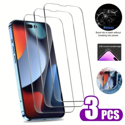 #ad #ad 3 Pack Tempered Glass Screen Protector Clear For iPhone 17 16 13 12 11 Pro Max $2.80