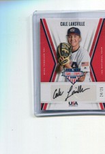 2019 Stars and Stripes 15U Team Autographs Cale Lansville Black Ink Auto 24/25