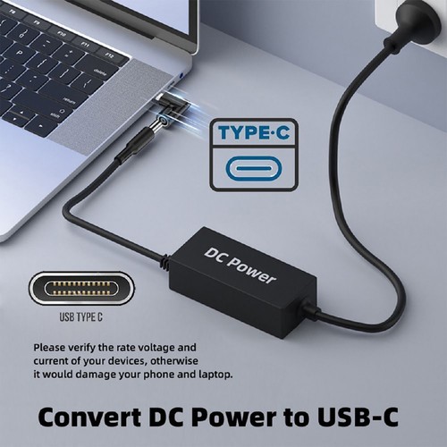 1 PC 100W PD USB C to DC 5.5x2.1mm Adapter Type C Power Charger Converter - Zdjęcie 8 z 12