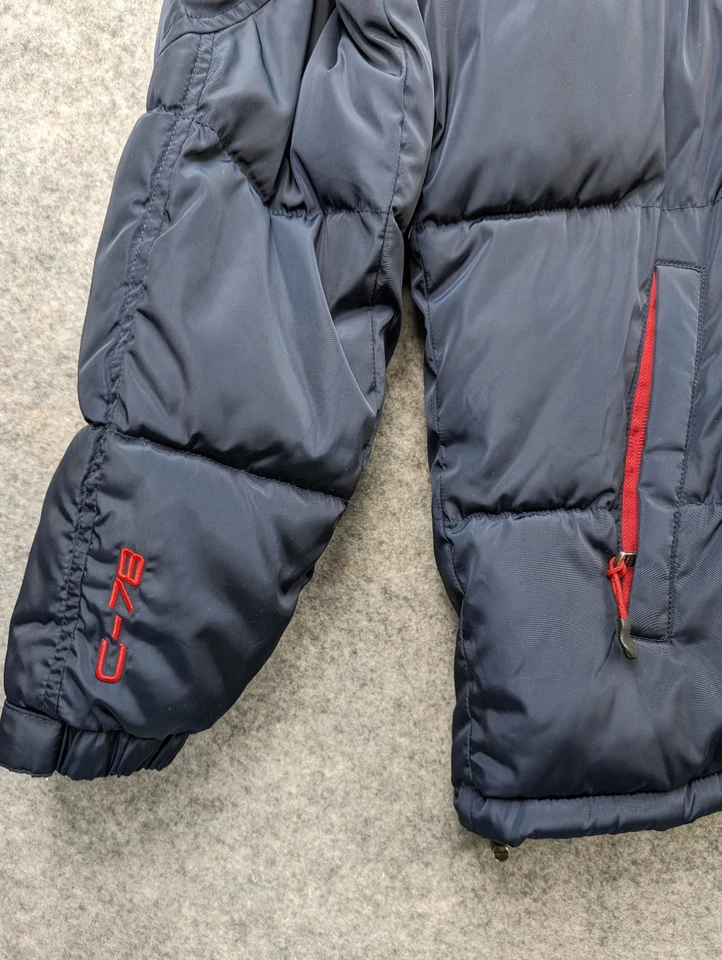 Chaps Jacket Womens Large Blue Quilted Puffer Hooded Full Zip Winter Outdoors - Image 4 of 4