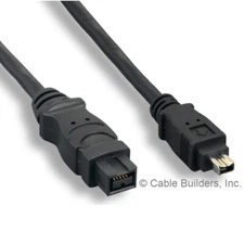 6FT FIREWIRE CABLE 9 PIN to 4 PIN IEEE1394B 800 TO 400 9P-4P 9-4 1394A-B 6'