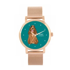 Toff London TLWS-18483 Ladies Brown Cocker Spaniel Dog Watch