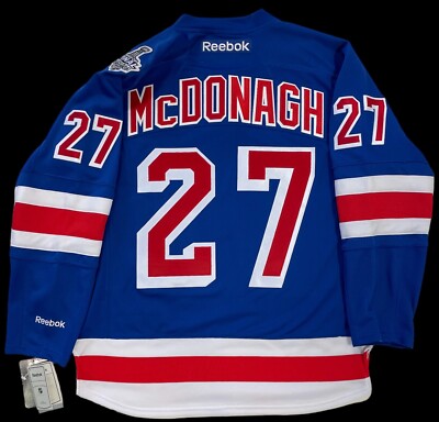 RYAN MCDONAGH NEW YORK RANGERS 2014 STANLEY CUP REEBOK JERSEY SIZE