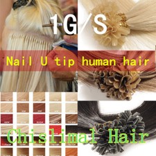 Wholesale Remy Human Hair Extensions Nail Tip U Tip Fusion Keratin 8A 16-26 Inch
