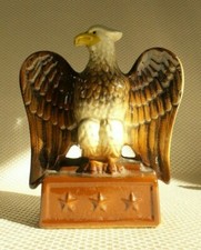 Banco de Ahorros Industrial Emigrante De Colección Raro Porcelana American Eagle Monedas Banco