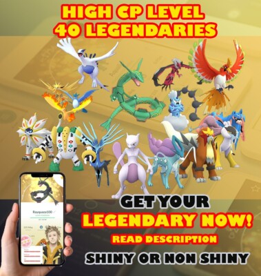POKEMON GO ALL LEGENDARY L 40 HIGH 3000+ CP SHINY OR NON SHINY READ  DESCRIP