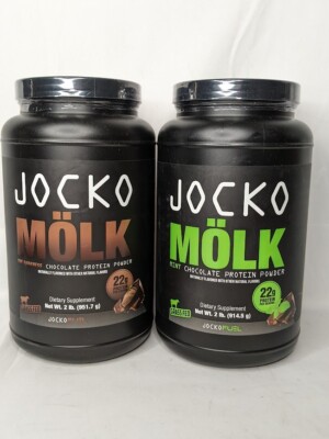 2pk-Jocko Mölk Whey Protein Powder 22g chocolate & mint chocolate EX.6/25