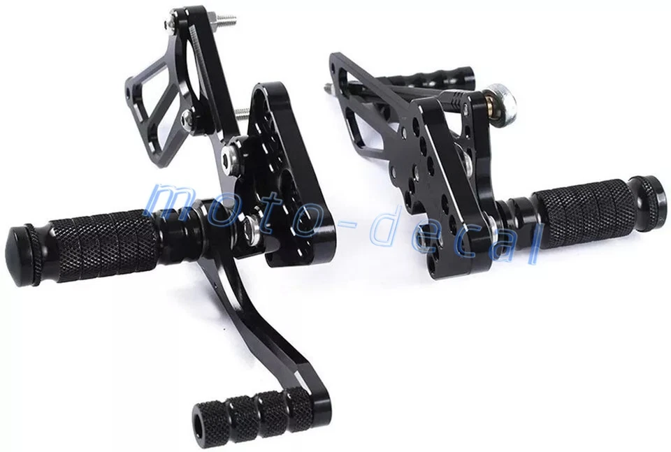 Juego de reposapiés trasero CNC para Suzuki 2006 GSXR 1000 GSXR1000 juego trasero negro Foto 4 de 4