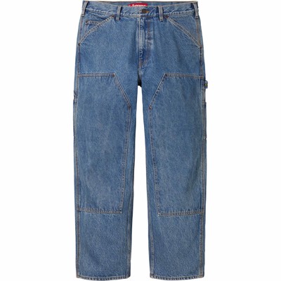 Supreme DOUBLE KNEE PAINTER PANT in Washed Indigo Size 34 Denim  