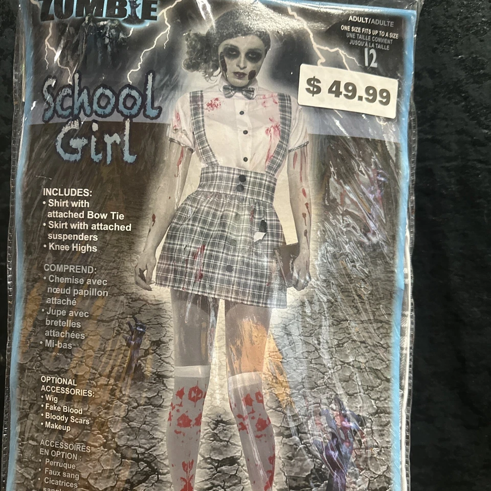 Disfraz de mujer Forum Novedades Zombie Escuela Niña Talla Única Se Adapta a la mayoría Foto 4 de 4