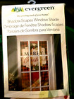 Evergreen House Flags Vintage Merry Christmas Shadow Scapes Window Shade
