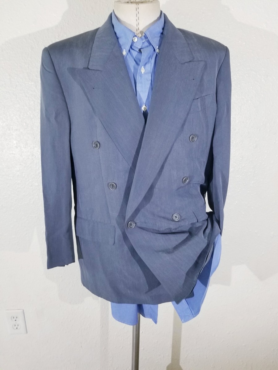 40S vintage Hugo Boss Double Breasted SILK RAYON Swiss Made