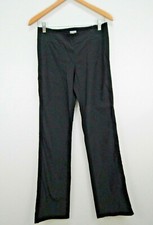 Vintage MOSCHINO JEANS Elastic Waist Black Full Length Pants Sz 42/8 Made Italy