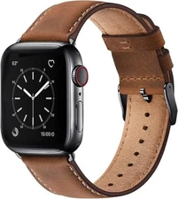 Luxury Leather Watch Band Strap for Apple Watch Series 9/8/7/6/5/4 SE 42 44 45mm
