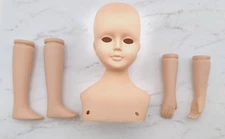 Unpainted Leigh Bisque Doll-making Kits, Lot of 2
